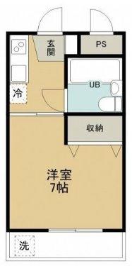煉瓦館61(1K/1階)の間取り写真