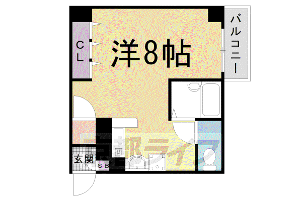 アルテハイム五条(1K/3階)の間取り写真