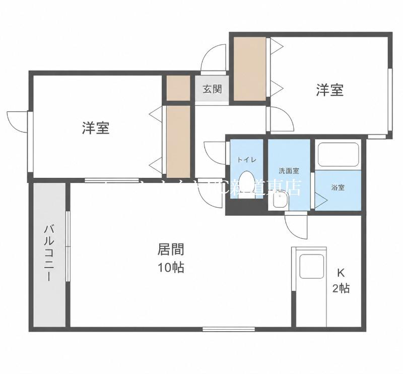 ロジュマン(2LDK/2階)の間取り写真