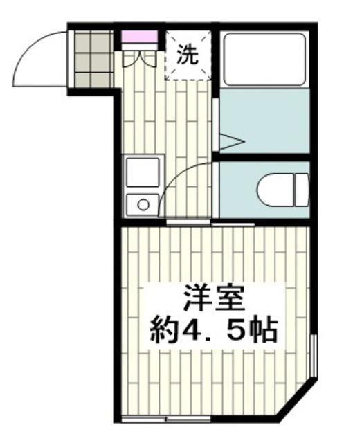 アーヴェル三ッ沢下町(1K/1階)の間取り写真