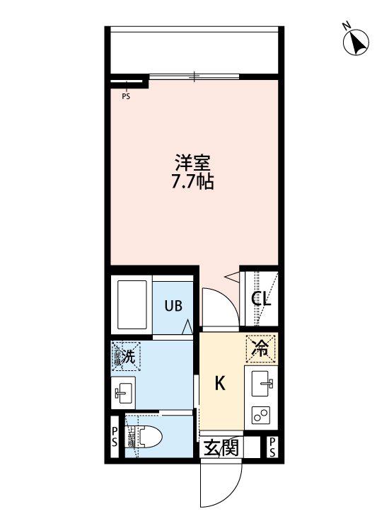 ROBOT HOME 南千住(1K/1階)の間取り写真