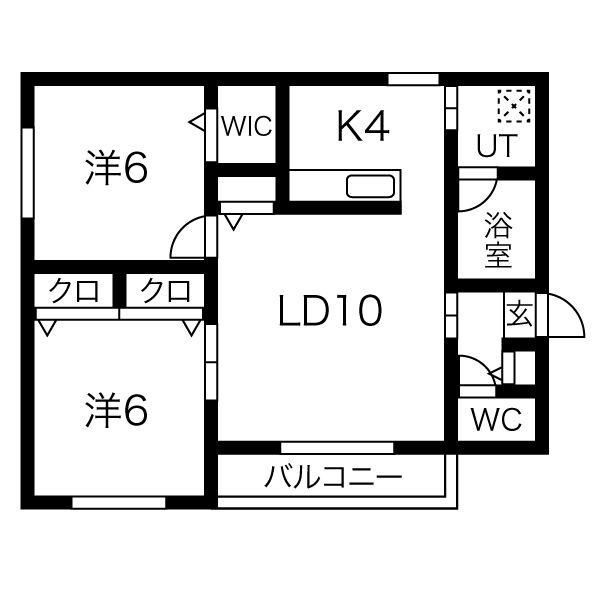 ラミュール(2LDK/2階)の間取り写真