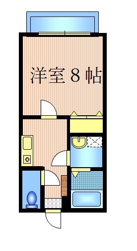 グランシャリオ(1K/2階)の間取り写真