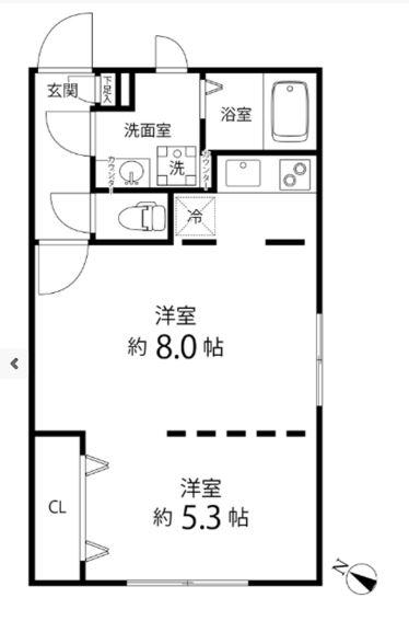 BRANCHE目黒(1LDK/3階)の間取り写真