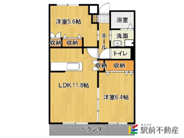 ライフスタイルガーデン(2LDK/5階)の間取り写真