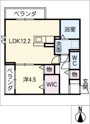 パレ オリヴィエ(1LDK/3階)の間取り写真