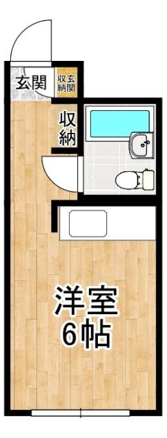 ノースパレス112(ワンルーム/4階)の間取り写真