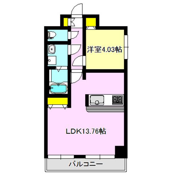あさひグランレジデンシア高崎 II(1LDK/3階)の間取り写真