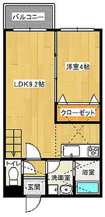 アンピオ賀茂弐番館(1LDK/1階)の間取り写真