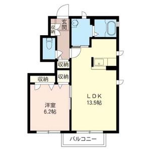 リバティーベル III(1LDK/1階)の間取り写真