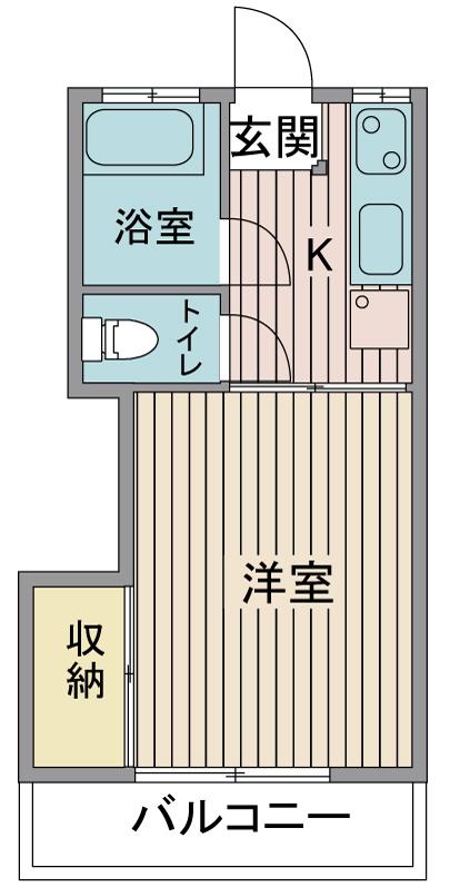 平田マンション(1K/3階)の間取り写真