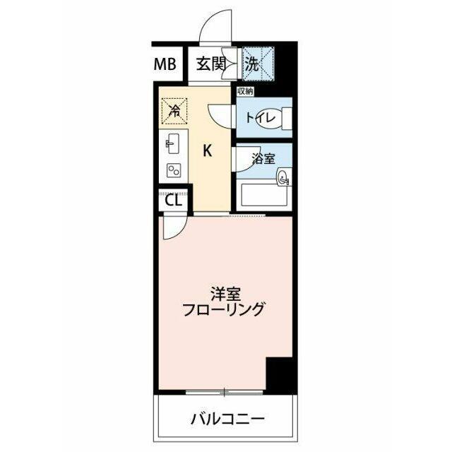 ルーブル学芸大学参番館(1K/5階)の間取り写真