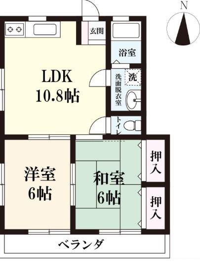 MINE(2LDK/1階)の間取り写真