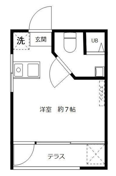 SK門前仲町II(ワンルーム/1階)の間取り写真