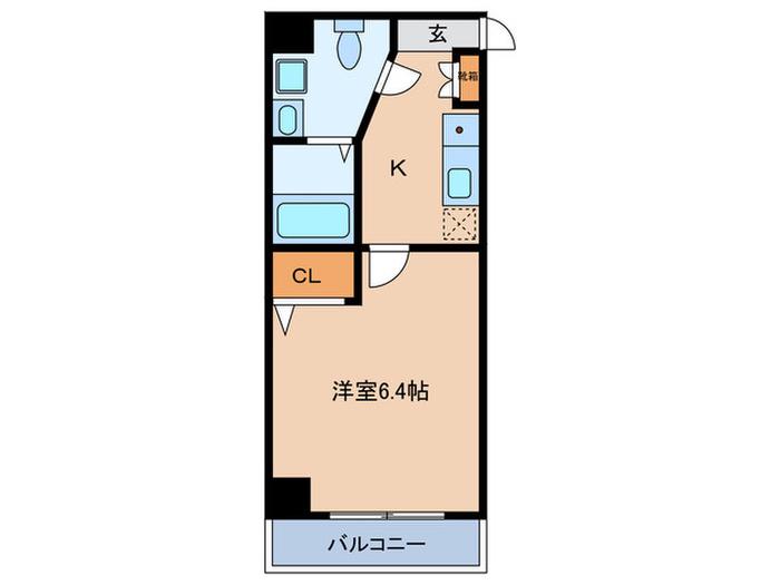 REXIA天神橋(1K/5階)の間取り写真