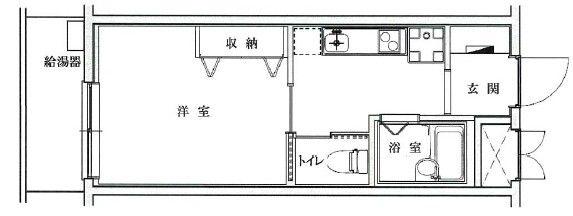 日本橋浜町エフタワー(1K/20階)の間取り写真