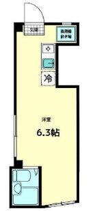 アクセス宮前(ワンルーム/1階)の間取り写真