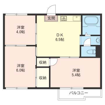 サンコーポ(3DK/2階)の間取り写真