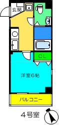 モンターナ元町(1K/1階)の間取り写真