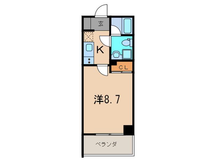 GRANZ(1K/2階)の間取り写真