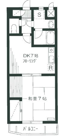 BELLAVISTAS(1DK/2階)の間取り写真
