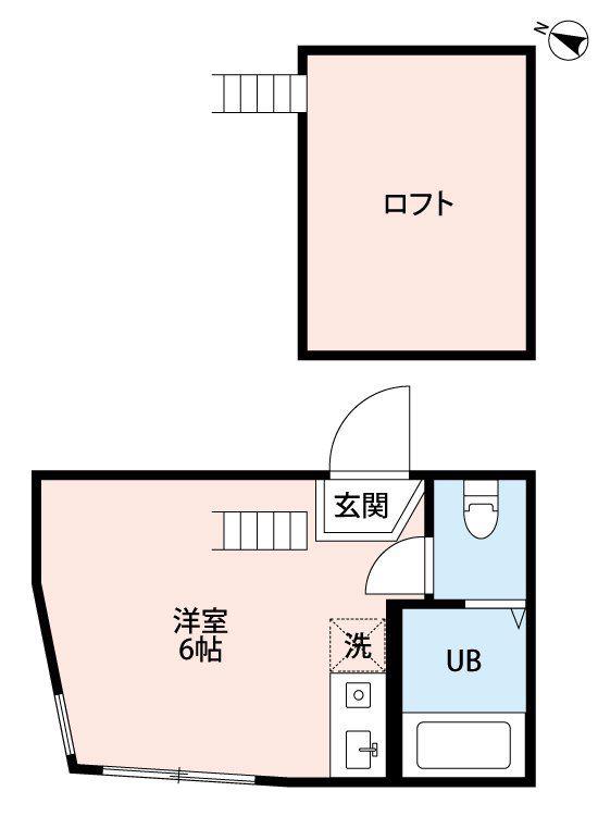 ベラカーサ横浜(ワンルーム/2階)の間取り写真