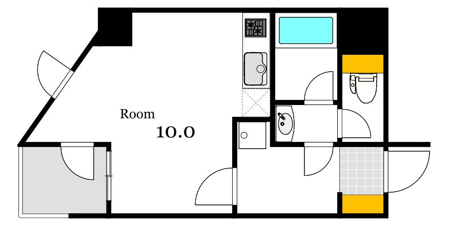 RESIDENCE ICONN KAWARAMACHI(ワンルーム/3階)の間取り写真