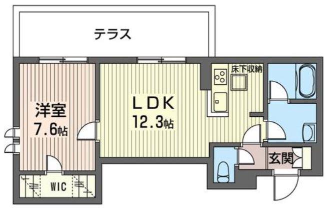 マロンメゾン(1LDK/1階)の間取り写真