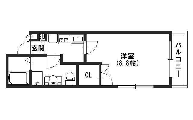 ルネットADACHI弐番館(1K/2階)の間取り写真