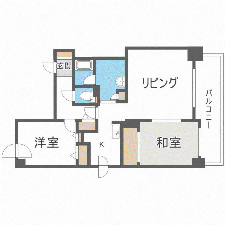 アートパレスビル(2LDK/7階)の間取り写真