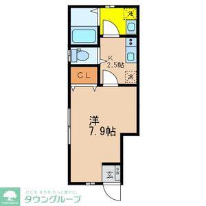 中井ホームズ(1K/1階)の間取り写真