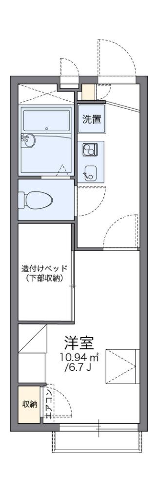 レオパレスアイレックスハイム(1K/2階)の間取り写真