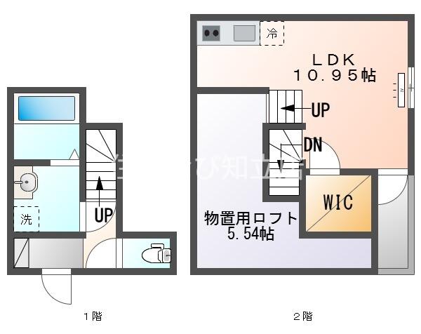 GRAND REVE知立桜木(ワンルーム/2階)の間取り写真