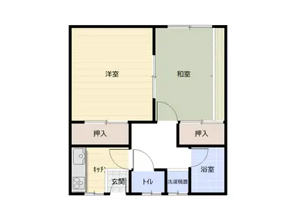 コーポ斎藤(2K/1階)の間取り写真