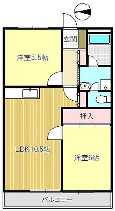 ハイコーポ臼倉 1階階 間取り