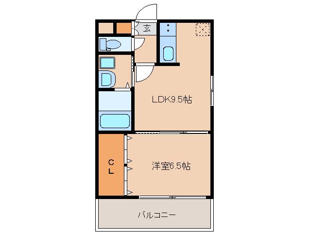 レジディア天神(1LDK/10階)の間取り写真