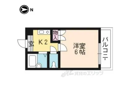 エリートNAKANO Ⅰ(1K/2階)の間取り写真