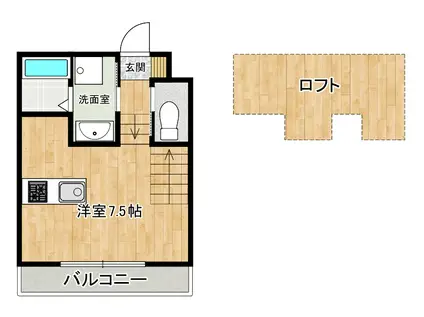 SKIP SQUARE SAKIOKA(ワンルーム/1階)の間取り写真