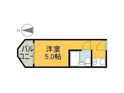 ホワイトシャトー熱田(ワンルーム/4階)の間取り写真