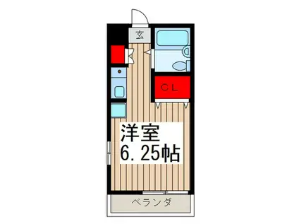 東武東上線 川越駅 徒歩12分 3階建 築6年(ワンルーム/2階)の間取り写真