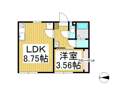 フォーブル三井(1LDK/1階)の間取り写真