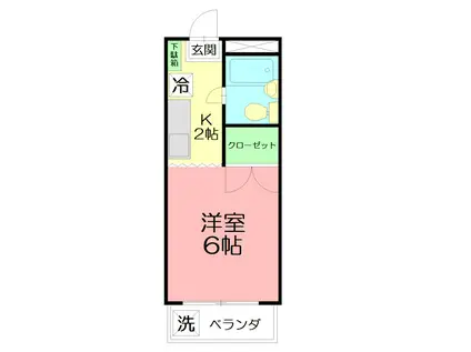 池田・ビル(1K/3階)の間取り写真