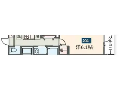 メルディア大和田IV(1K/1階)の間取り写真