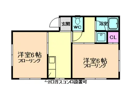 瀬川ハイツ(1DK/3階)の間取り写真