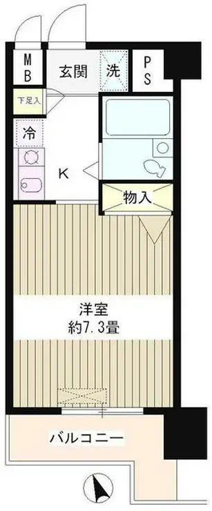 フォレスタ御苑前 3階階 間取り