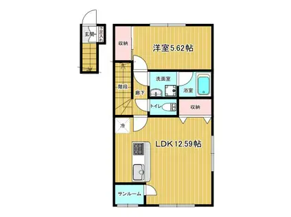 START A(1LDK/2階)の間取り写真