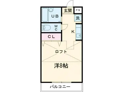 アンシャンテ(ワンルーム/2階)の間取り写真