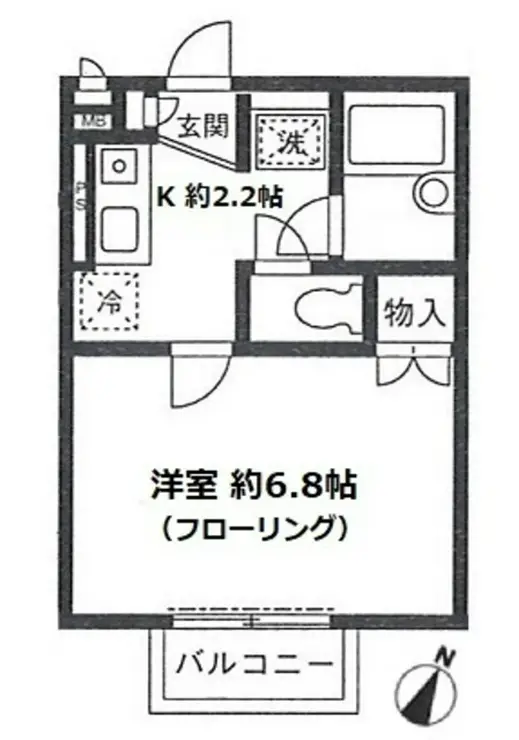 ハイツ・ヤマカA棟 2階階 間取り
