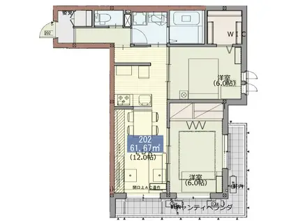 CLARENCE (2LDK/3階)の間取り写真