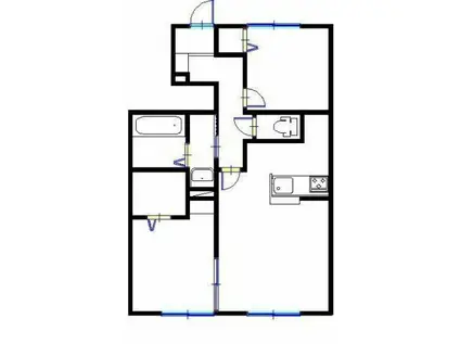 エグレッタコート(2LDK/1階)の間取り写真